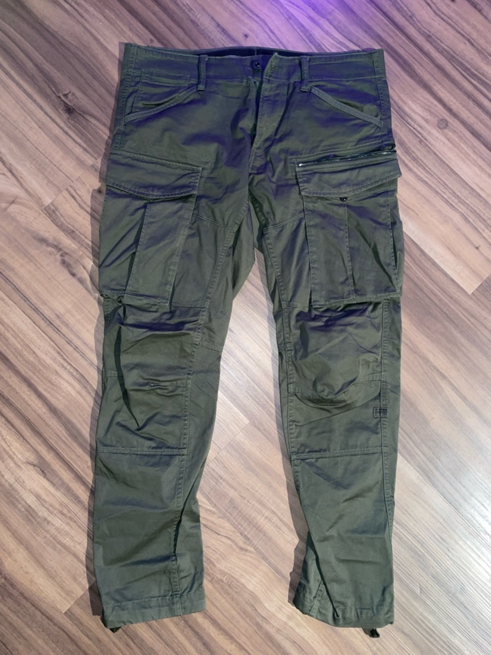 G-STAR Men's Olive Green Cargo Pants - Utility Style